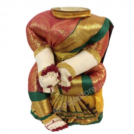 Ammavari Idol Brown color with Green and Gold color Border(10 Inchs)
